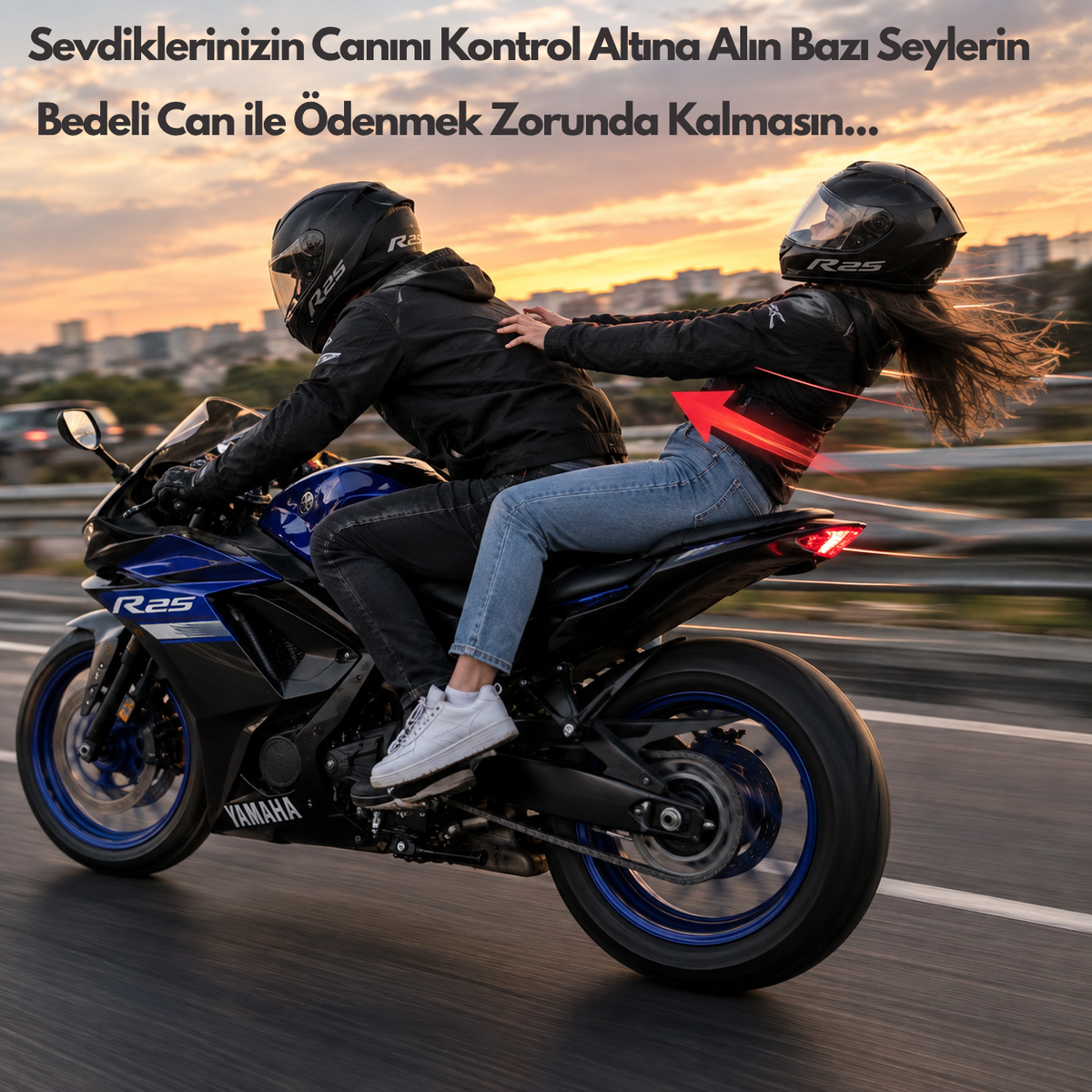 Motosiklet Artçı Güvenlik Kemeri Ayarlanılabilir